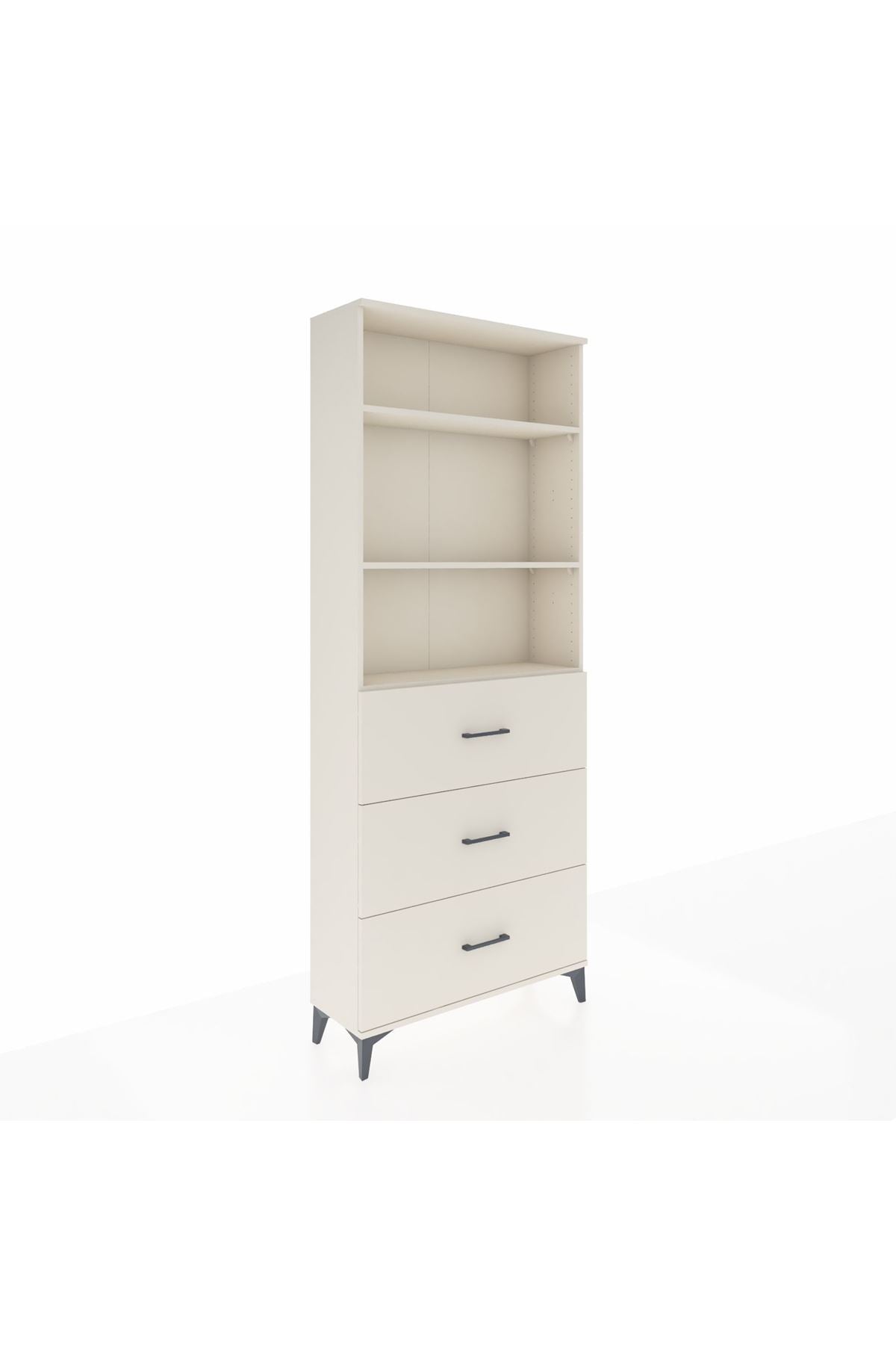 Arges Dolap 3 Raflı 3 Çekmeceli 88x30x221 - S30M135V1A