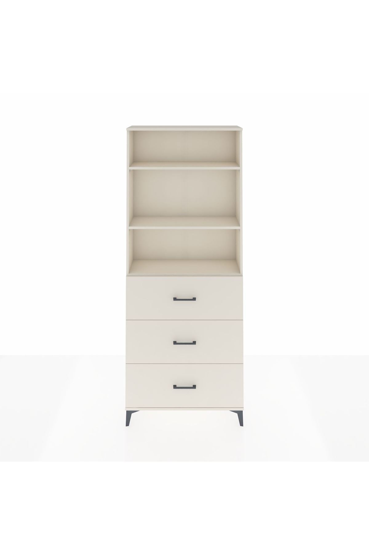 Arges Dolap 3 Raflı 3 Çekmeceli 88x30x221 - S30M135V1A