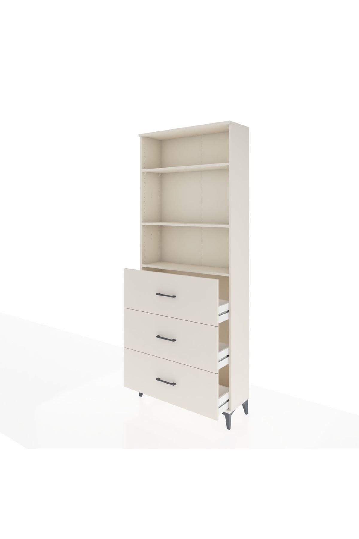 Arges Dolap 3 Raflı 3 Çekmeceli 88x30x221 - S30M135V1A