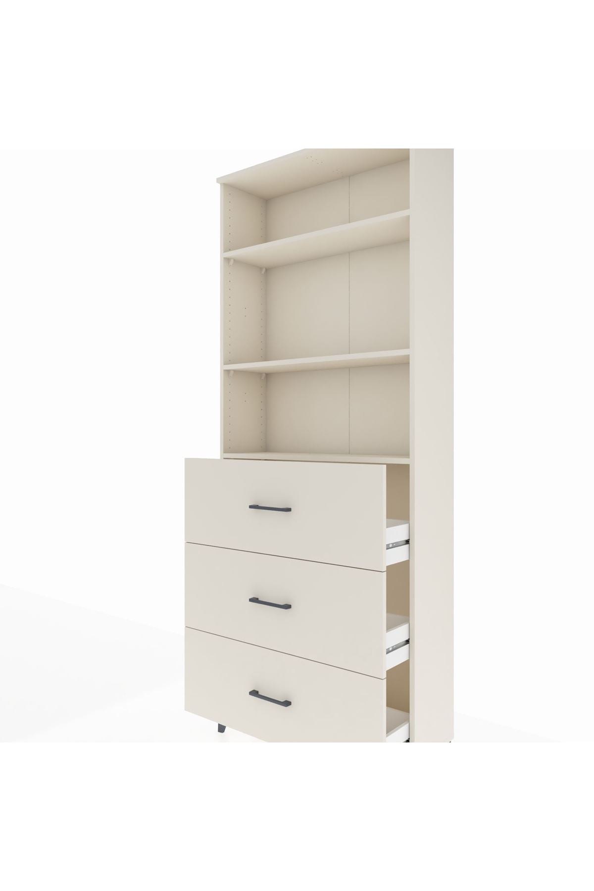 Arges Dolap 3 Raflı 3 Çekmeceli 88x30x221 - S30M135V1A