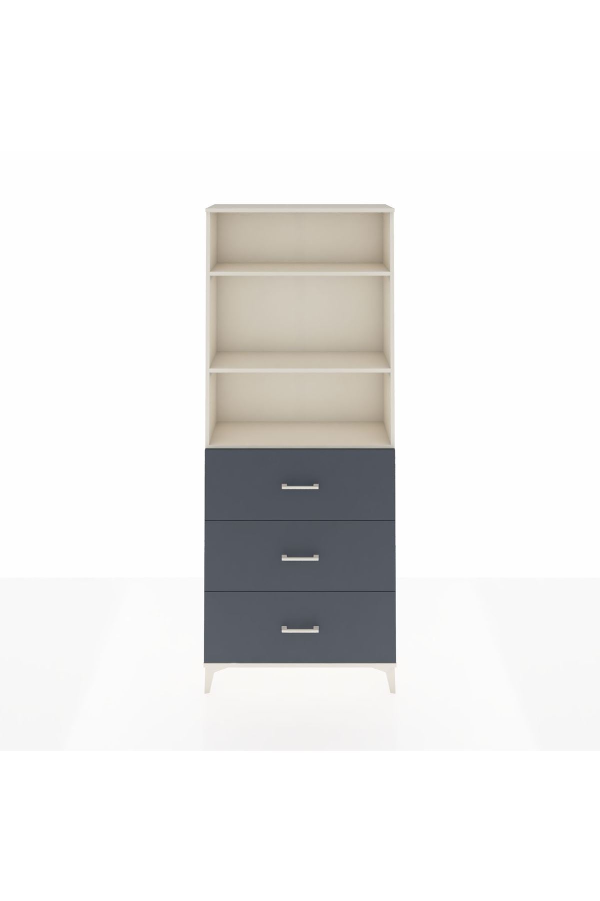 Arges Dolap 3 Raflı 3 Çekmeceli 88x30x221 - S30M135V2A