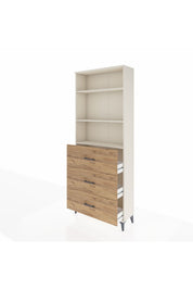 Arges Dolap 3 Raflı 3 Çekmeceli 88x30x221 - S30M135V3A