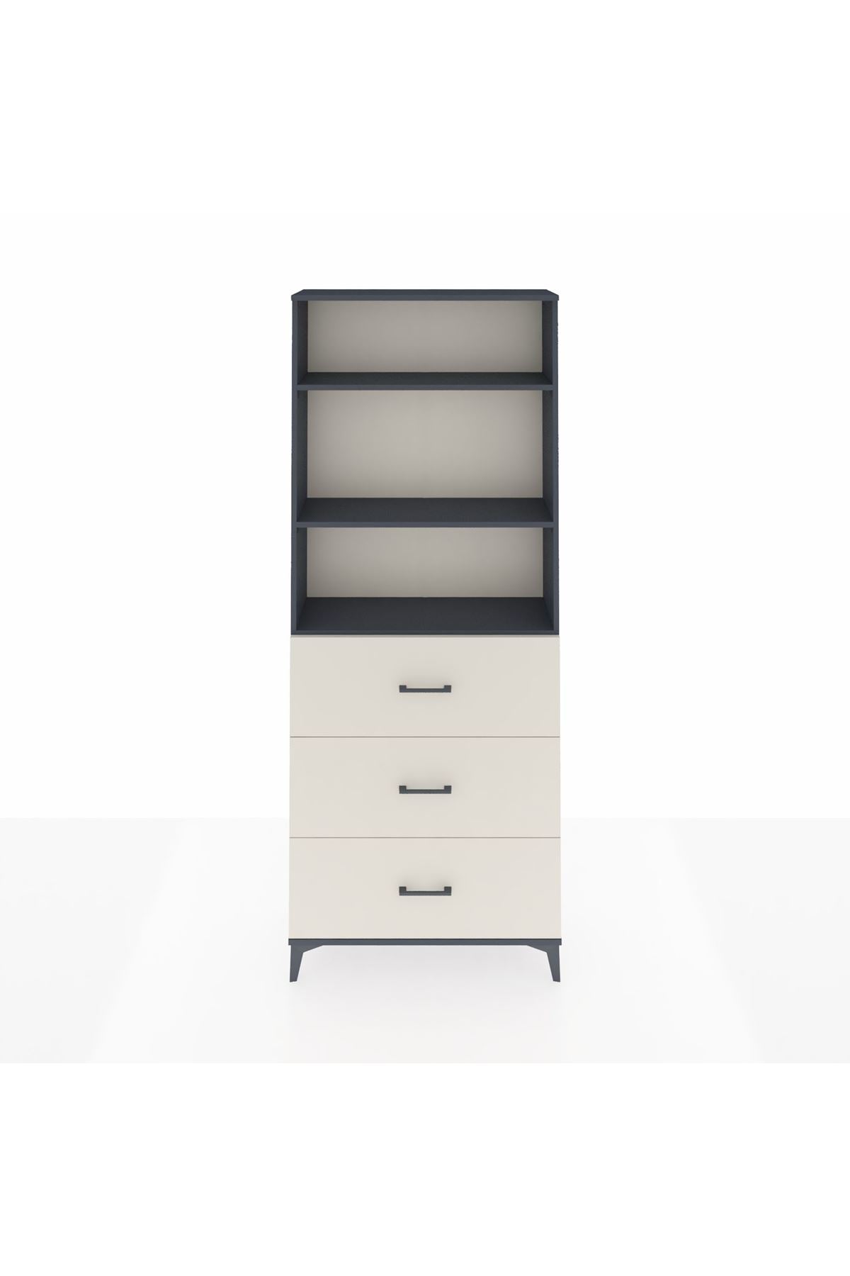 Arges Dolap 3 Raflı 3 Çekmeceli 88x30x221 - S30M135V4A