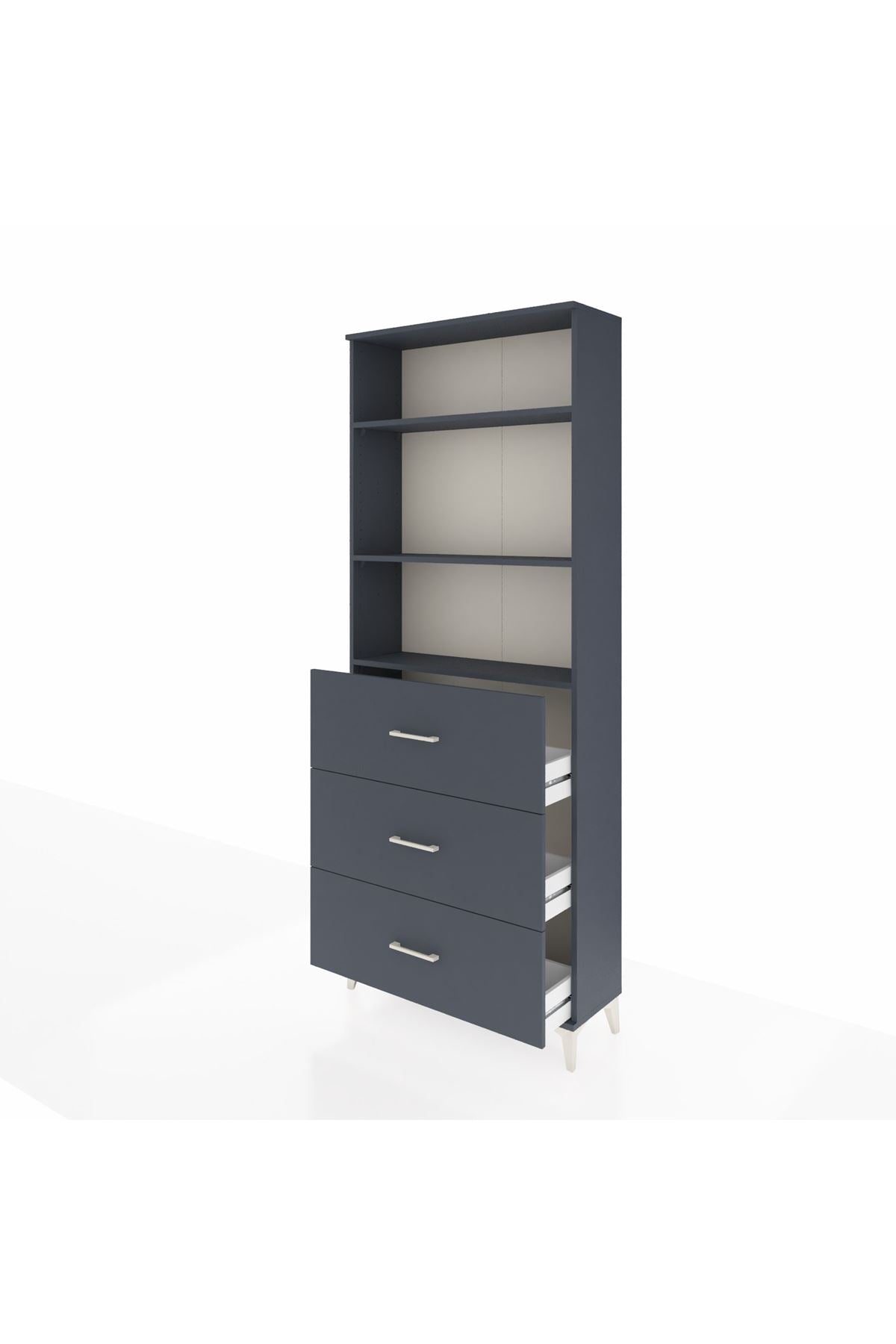 Arges Dolap 3 Raflı 3 Çekmeceli 88x30x221 - S30M135V5A