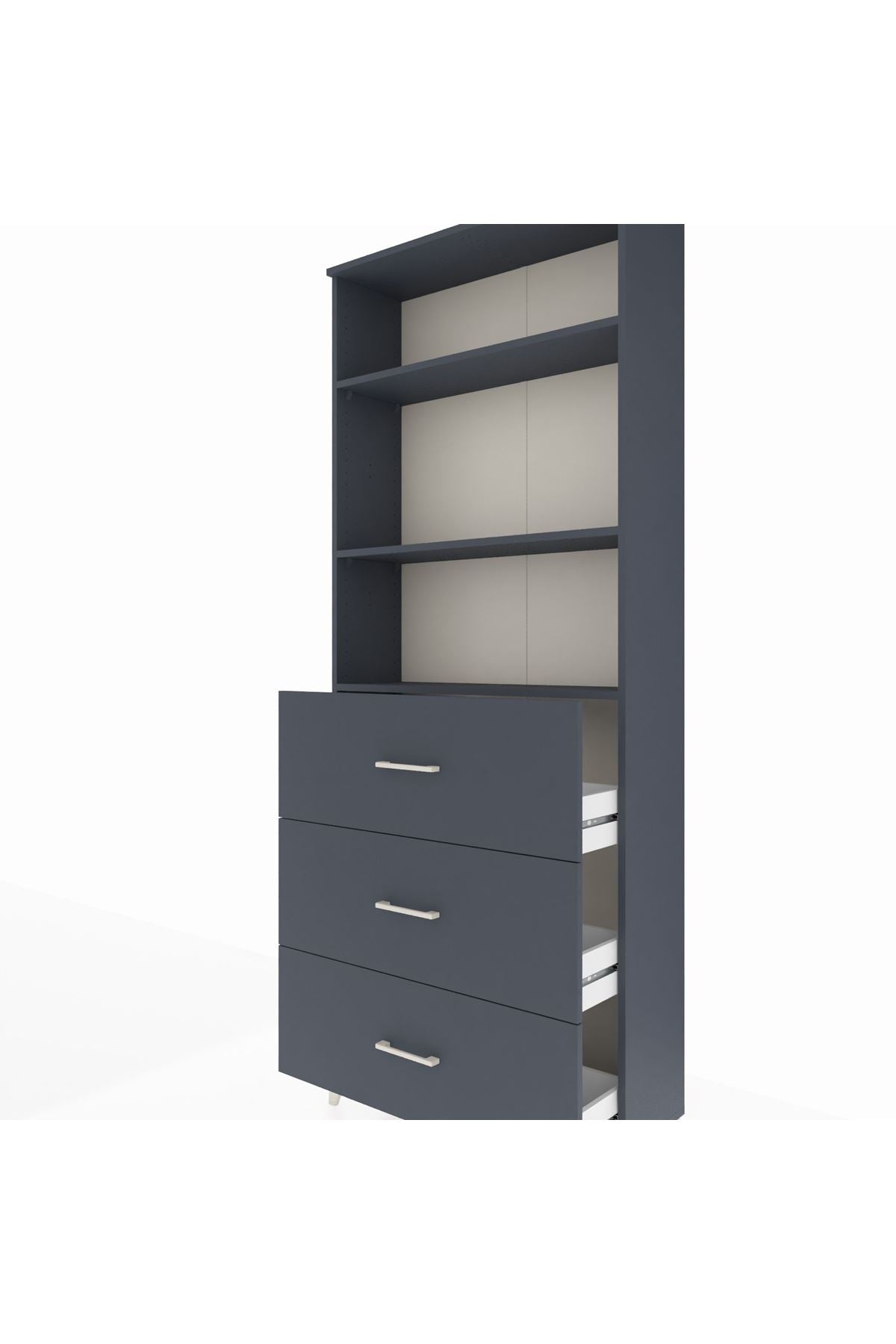 Arges Dolap 3 Raflı 3 Çekmeceli 88x30x221 - S30M135V5A