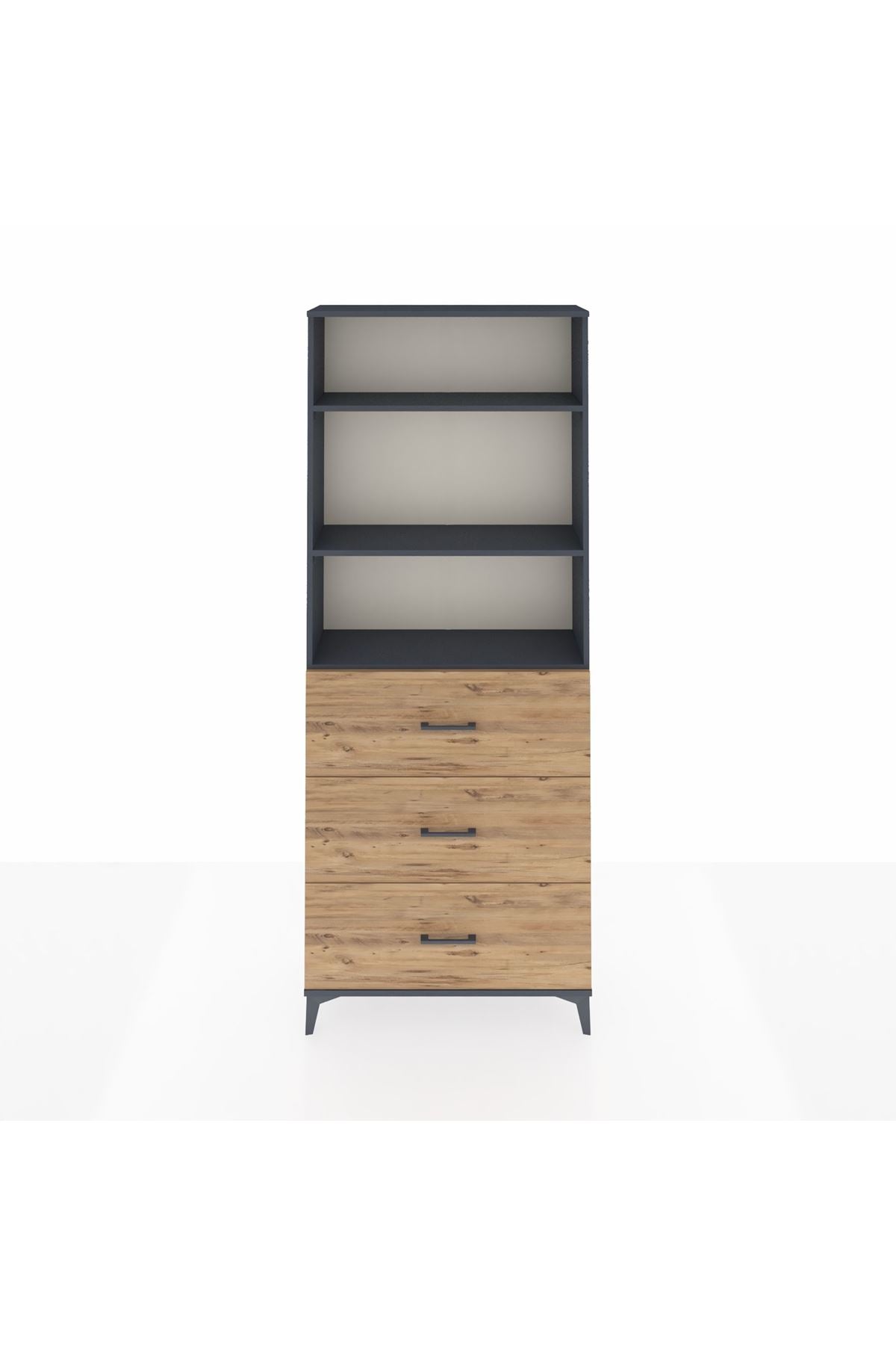 Arges Dolap 3 Raflı 3 Çekmeceli 88x30x221 - S30M135V6A