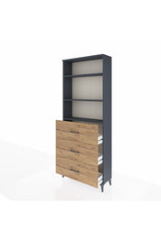Arges Dolap 3 Raflı 3 Çekmeceli 88x30x221 - S30M135V6A
