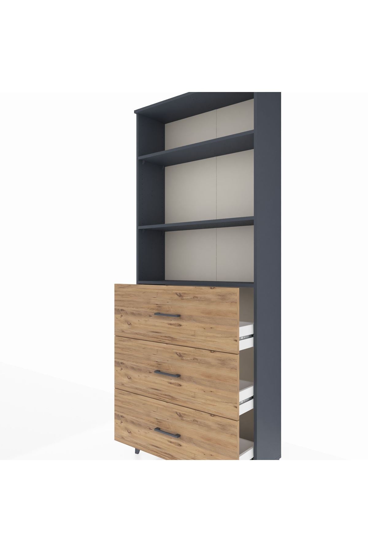 Arges Dolap 3 Raflı 3 Çekmeceli 88x30x221 - S30M135V6A