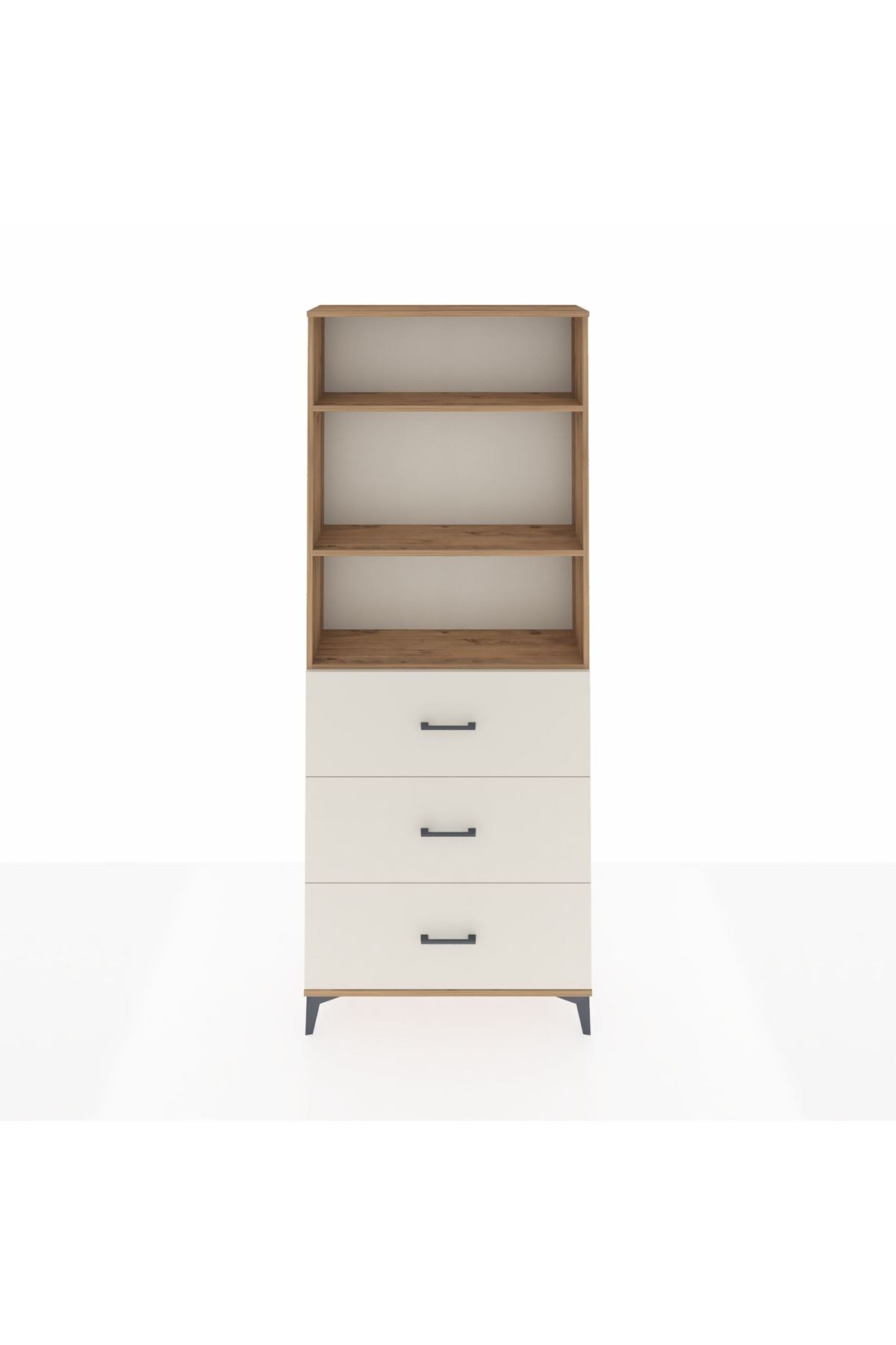 Arges Dolap 3 Raflı 3 Çekmeceli 88x30x221 - S30M135V7A