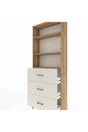 Arges Dolap 3 Raflı 3 Çekmeceli 88x30x221 - S30M135V7A