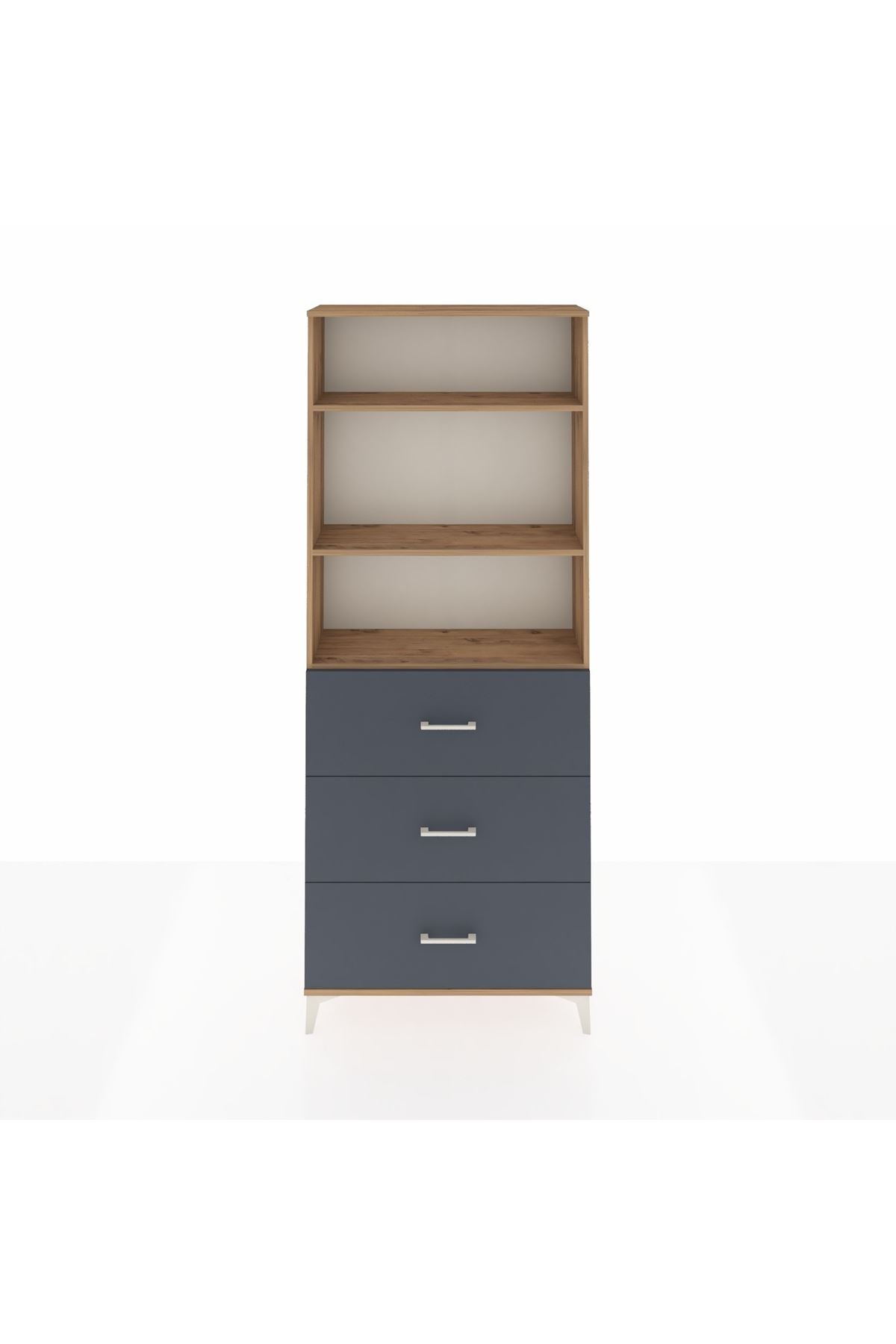 Arges Dolap 3 Raflı 3 Çekmeceli 88x30x221 - S30M135V8A