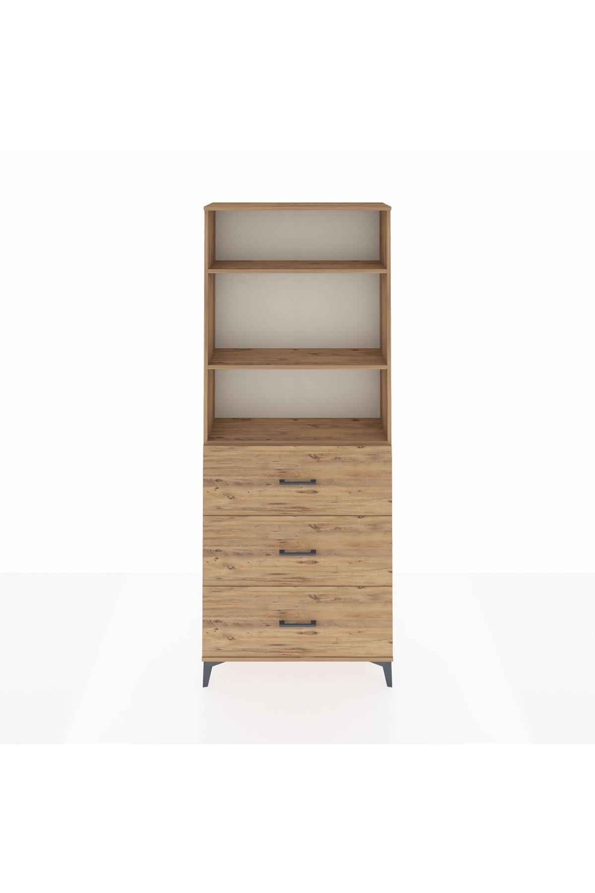 Arges Dolap 3 Raflı 3 Çekmeceli 88x30x221 - S30M135V9A