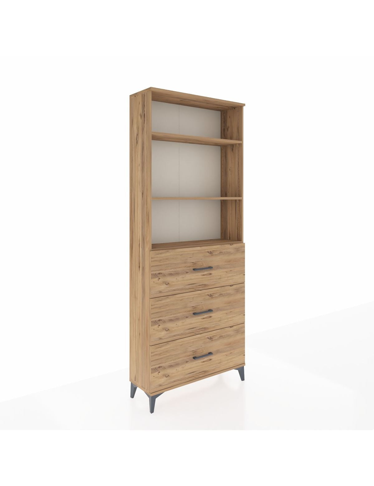 Arges Dolap 3 Raflı 3 Çekmeceli 88x30x221 - S30M135V9A