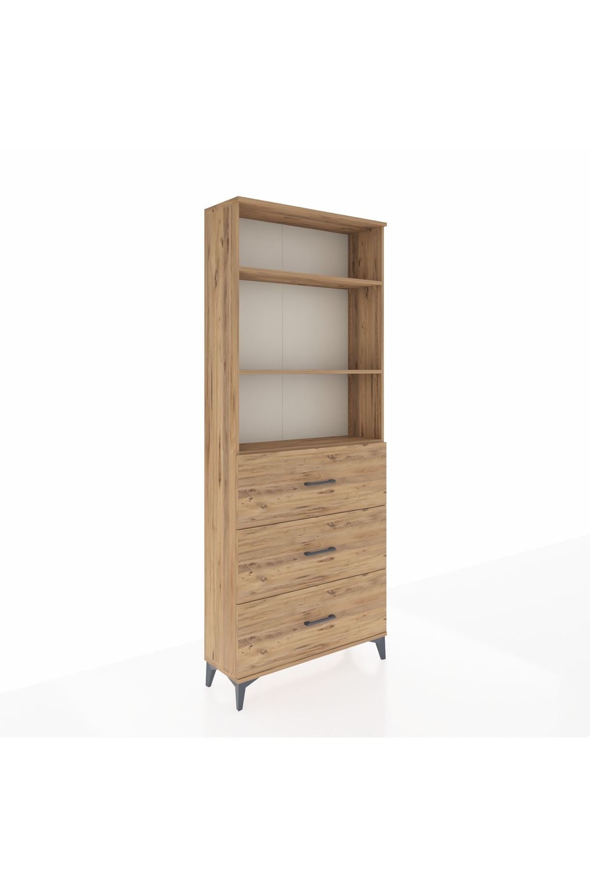 Arges Dolap 3 Raflı 3 Çekmeceli 88x30x221 - S30M135V9A
