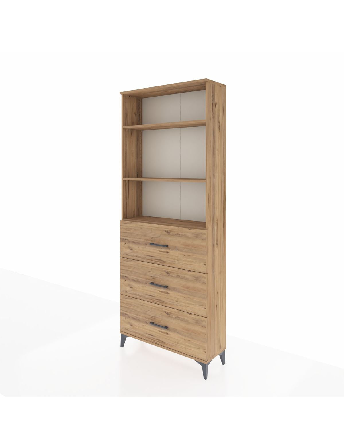 Arges Dolap 3 Raflı 3 Çekmeceli 88x30x221 - S30M135V9A