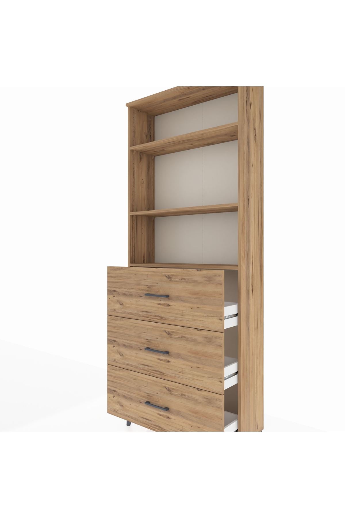 Arges Dolap 3 Raflı 3 Çekmeceli 88x30x221 - S30M135V9A