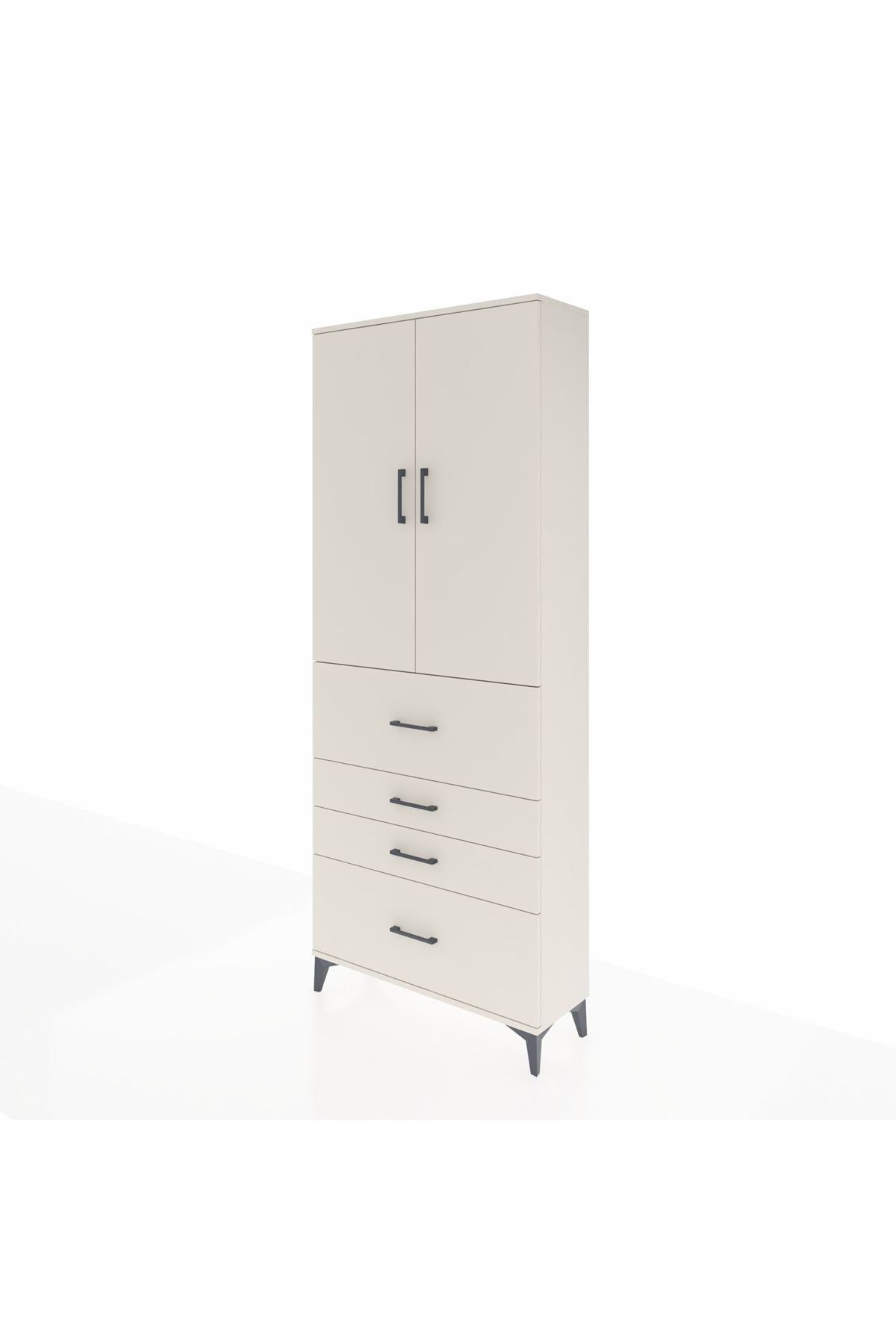 Arges Dolap 3 Raflı 4 Çekmeceli 2 Kapaklı 88x30x221 - S30M136V1A