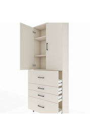 Arges Dolap 3 Raflı 4 Çekmeceli 2 Kapaklı 88x30x221 - S30M136V1A