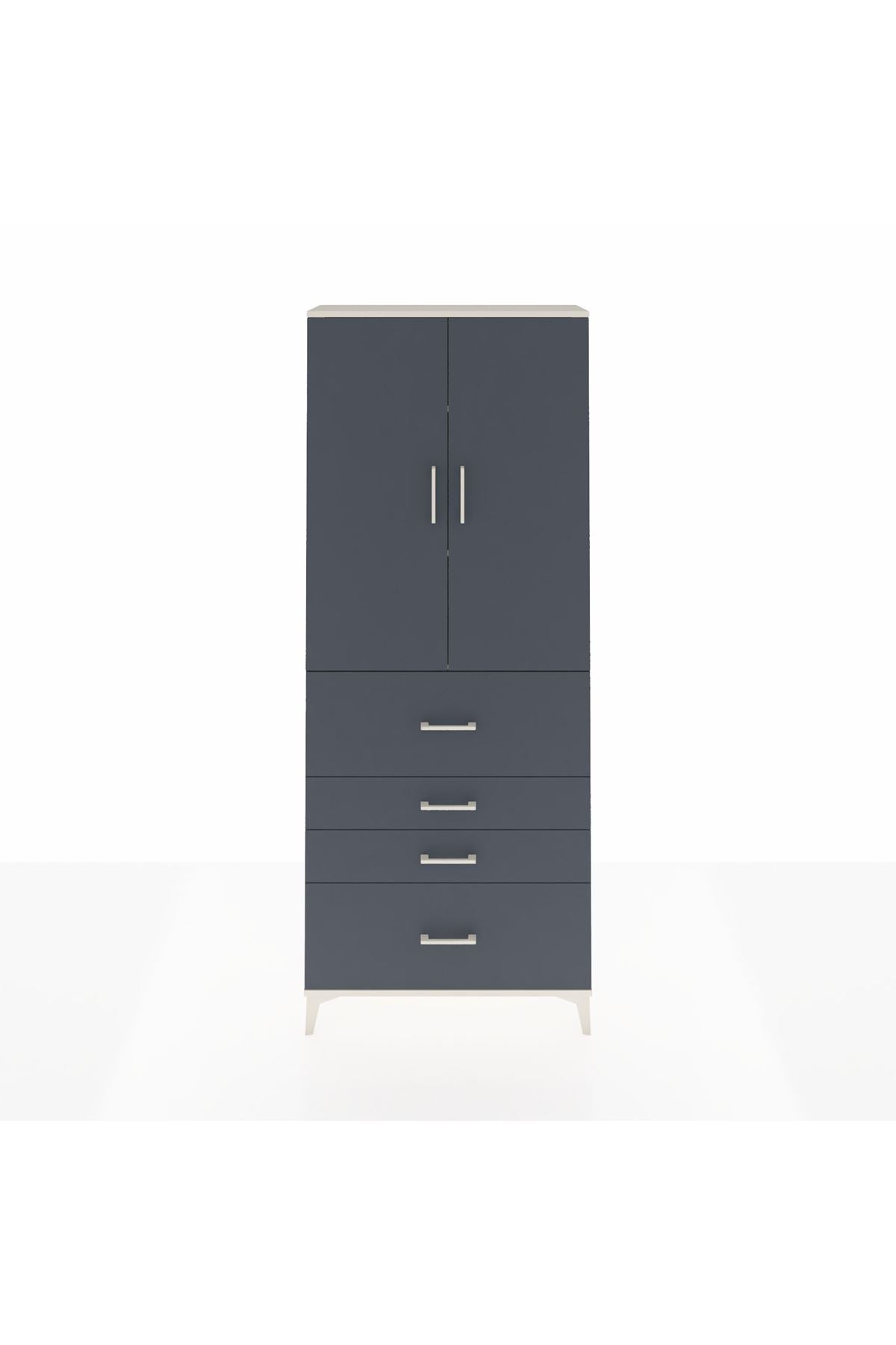 Arges Dolap 3 Raflı 4 Çekmeceli 2 Kapaklı 88x30x221 - S30M136V2A