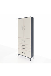 Arges Dolap 3 Raflı 4 Çekmeceli 2 Kapaklı 88x30x221 - S30M136V4A