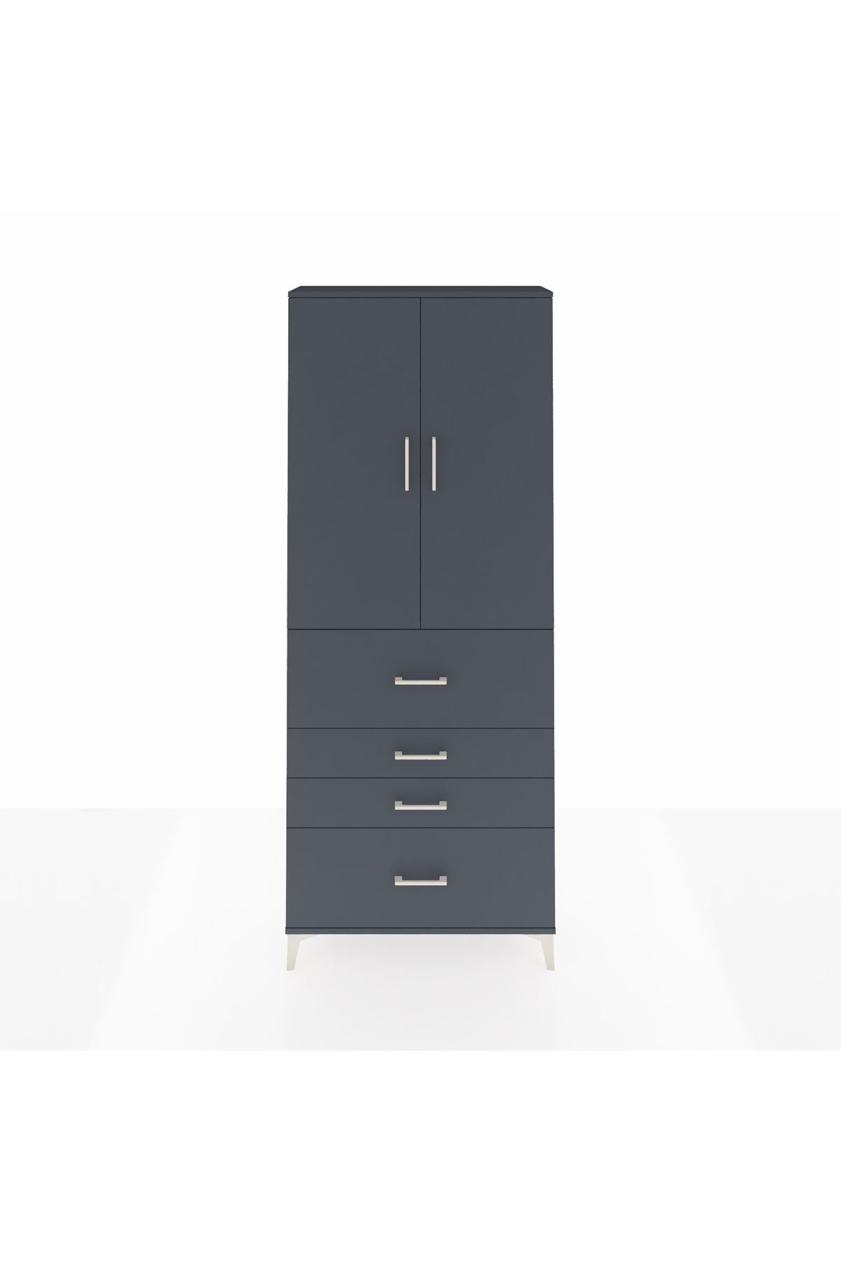 Arges Dolap 3 Raflı 4 Çekmeceli 2 Kapaklı 88x30x221 - S30M136V5A