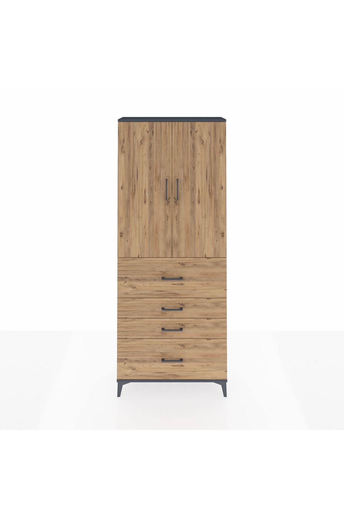 Arges Dolap 3 Raflı 4 Çekmeceli 2 Kapaklı 88x30x221 - S30M136V6A