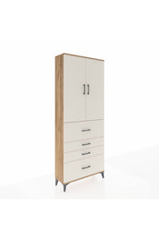 Arges Dolap 3 Raflı 4 Çekmeceli 2 Kapaklı 88x30x221 - S30M136V7A
