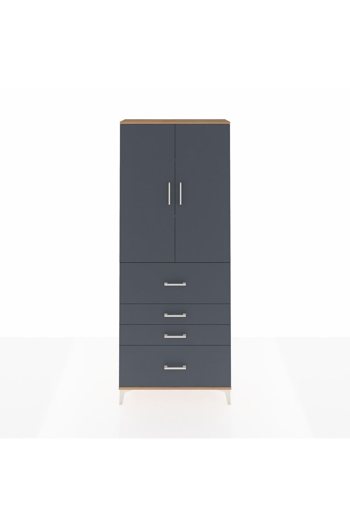 Arges Dolap 3 Raflı 4 Çekmeceli 2 Kapaklı 88x30x221 - S30M136V8A
