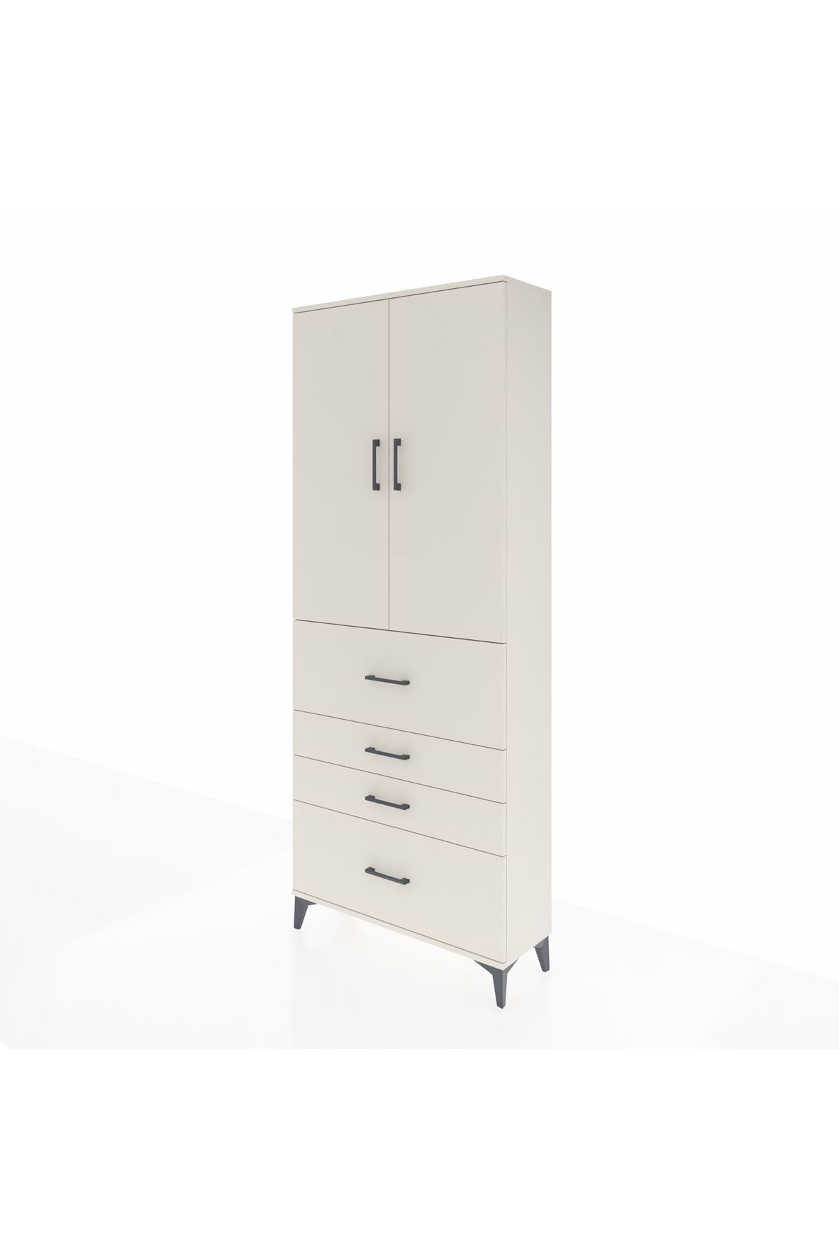 Arges Dolap 2 Raflı 4 Çekmeceli 2 Kapaklı 88x30x221 - S30M137V1A