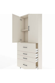 Arges Dolap 2 Raflı 4 Çekmeceli 2 Kapaklı 88x30x221 - S30M137V1A