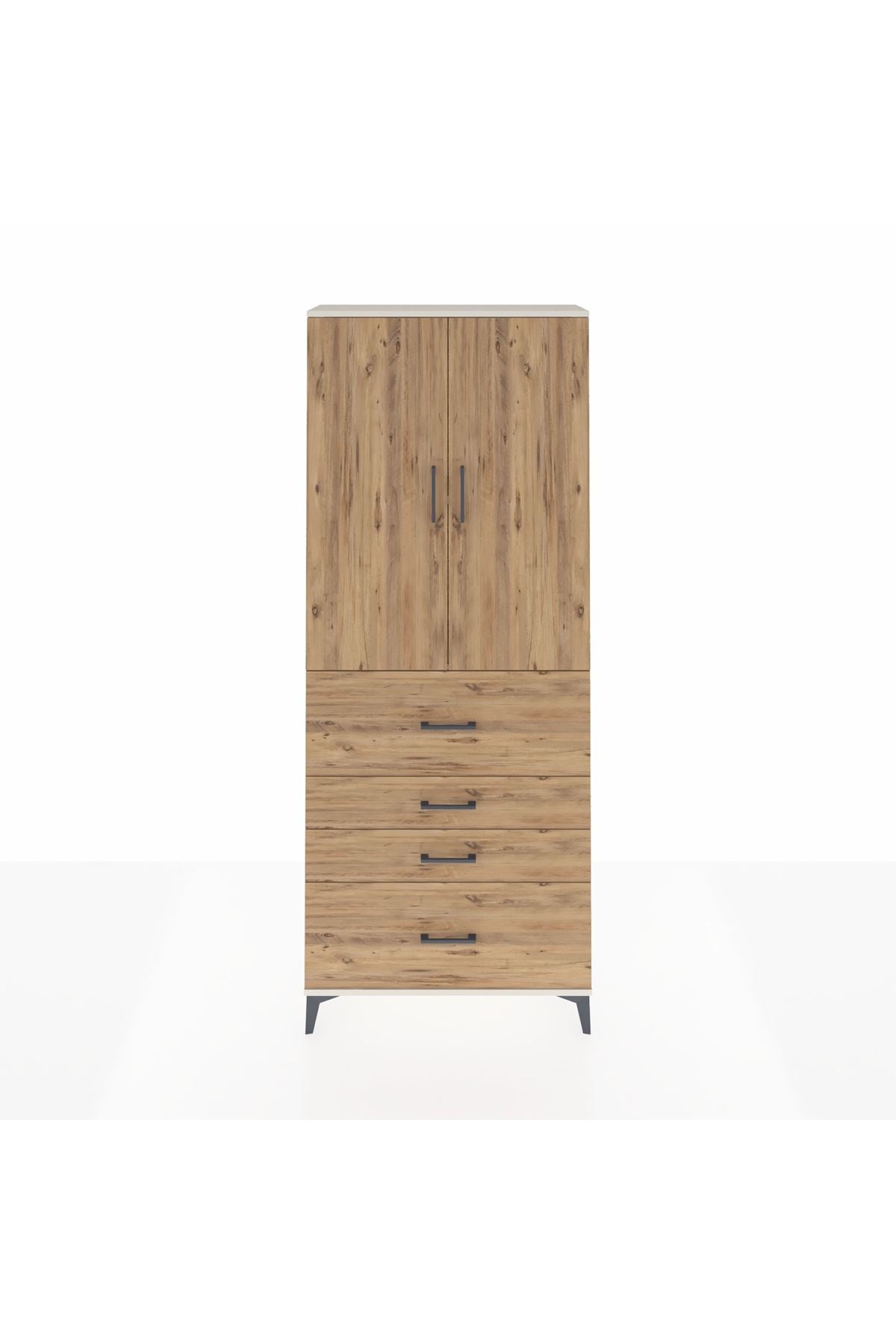 Arges Dolap 2 Raflı 4 Çekmeceli 2 Kapaklı 88x30x221 - S30M137V3A