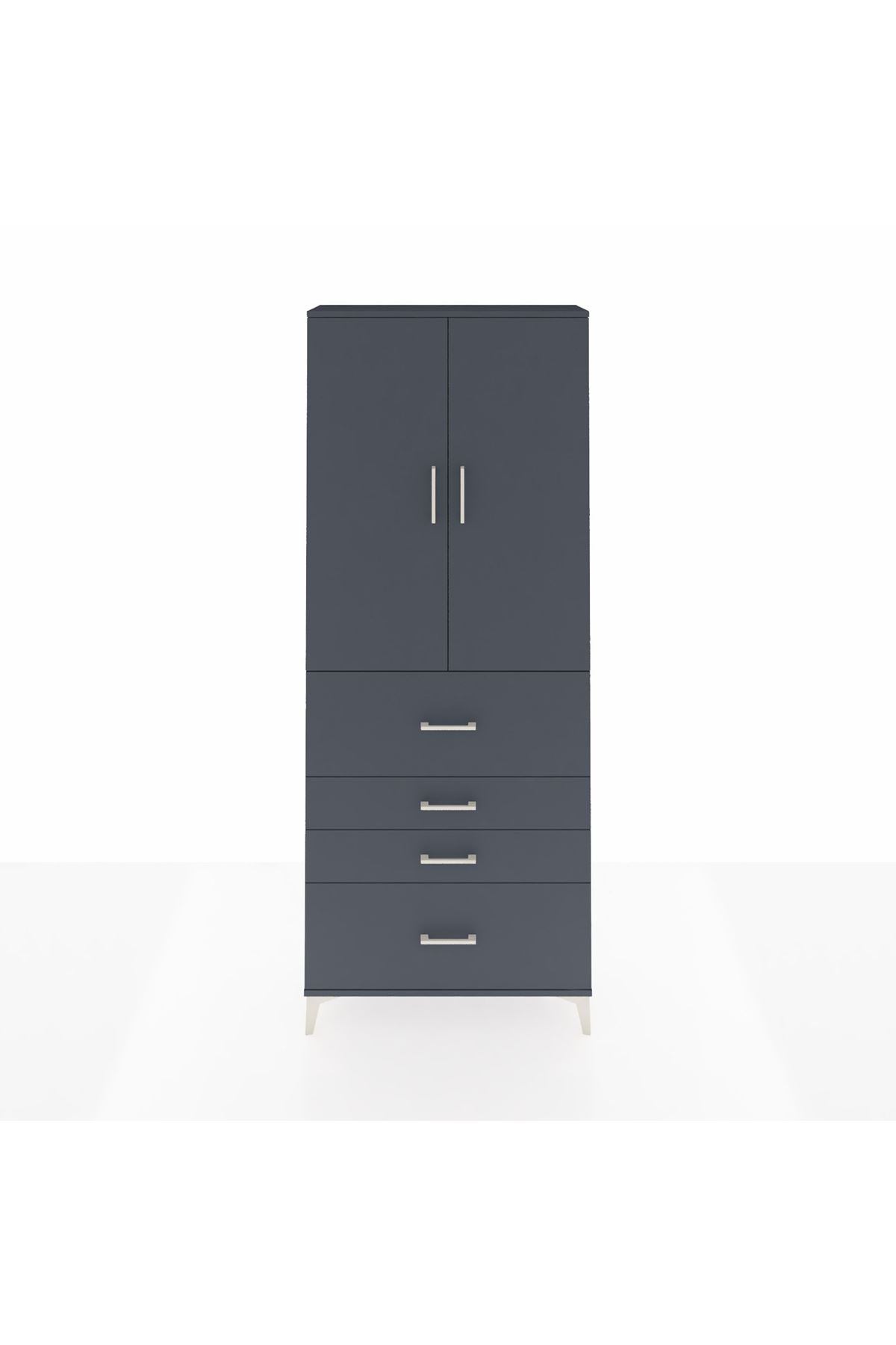 Arges Dolap 2 Raflı 4 Çekmeceli 2 Kapaklı 88x30x221 - S30M137V5A