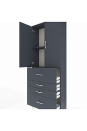 Arges Dolap 2 Raflı 4 Çekmeceli 2 Kapaklı 88x30x221 - S30M137V5A
