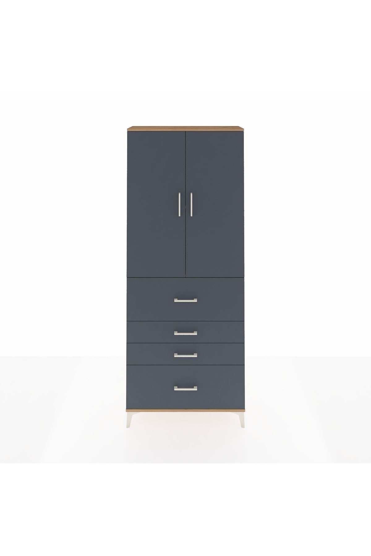 Arges Dolap 2 Raflı 4 Çekmeceli 2 Kapaklı 88x30x221 - S30M137V8A