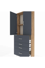 Arges Dolap 2 Raflı 4 Çekmeceli 2 Kapaklı 88x30x221 - S30M137V8A