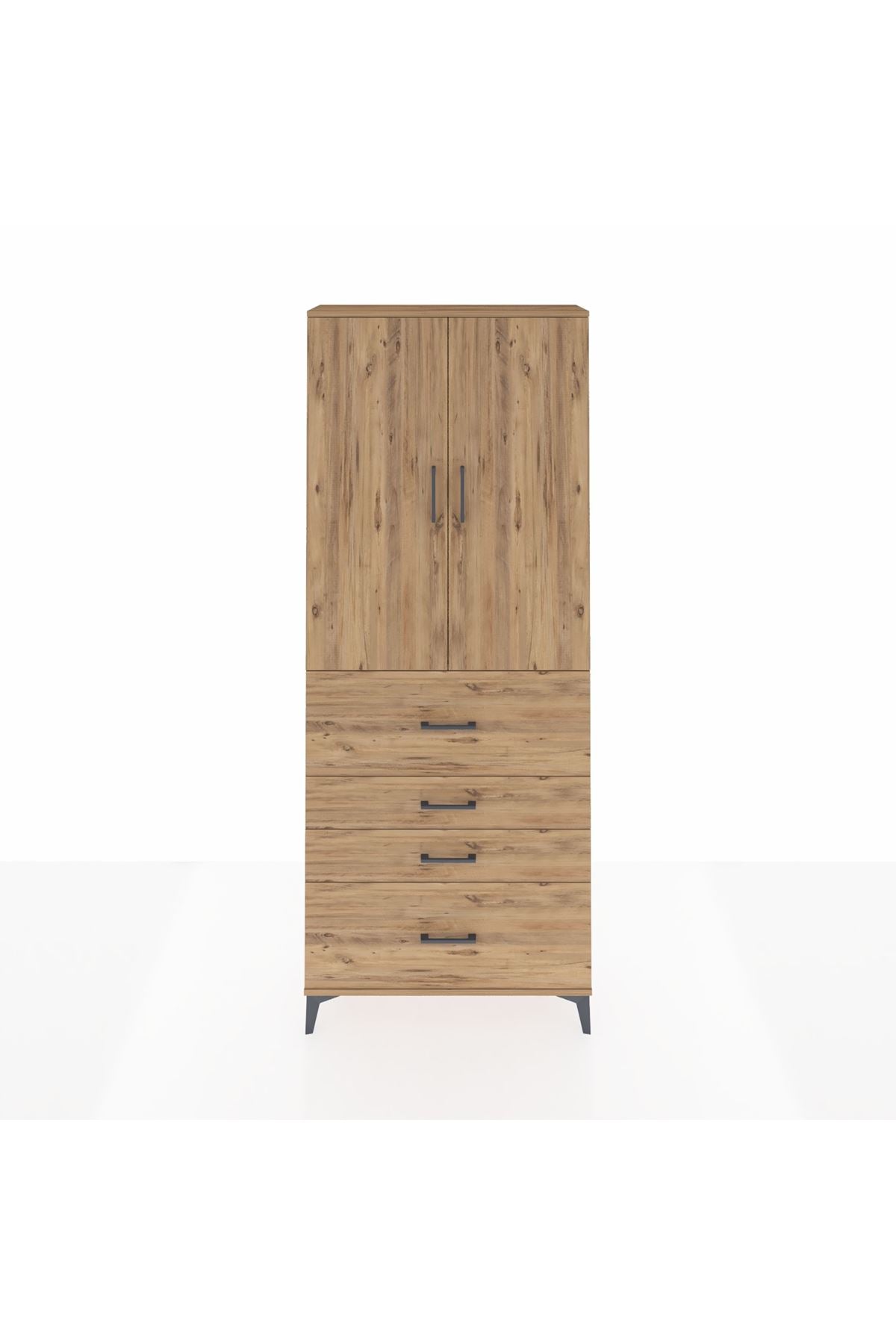 Arges Dolap 2 Raflı 4 Çekmeceli 2 Kapaklı 88x30x221 - S30M137V9A