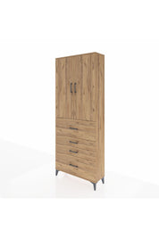 Arges Dolap 2 Raflı 4 Çekmeceli 2 Kapaklı 88x30x221 - S30M137V9A