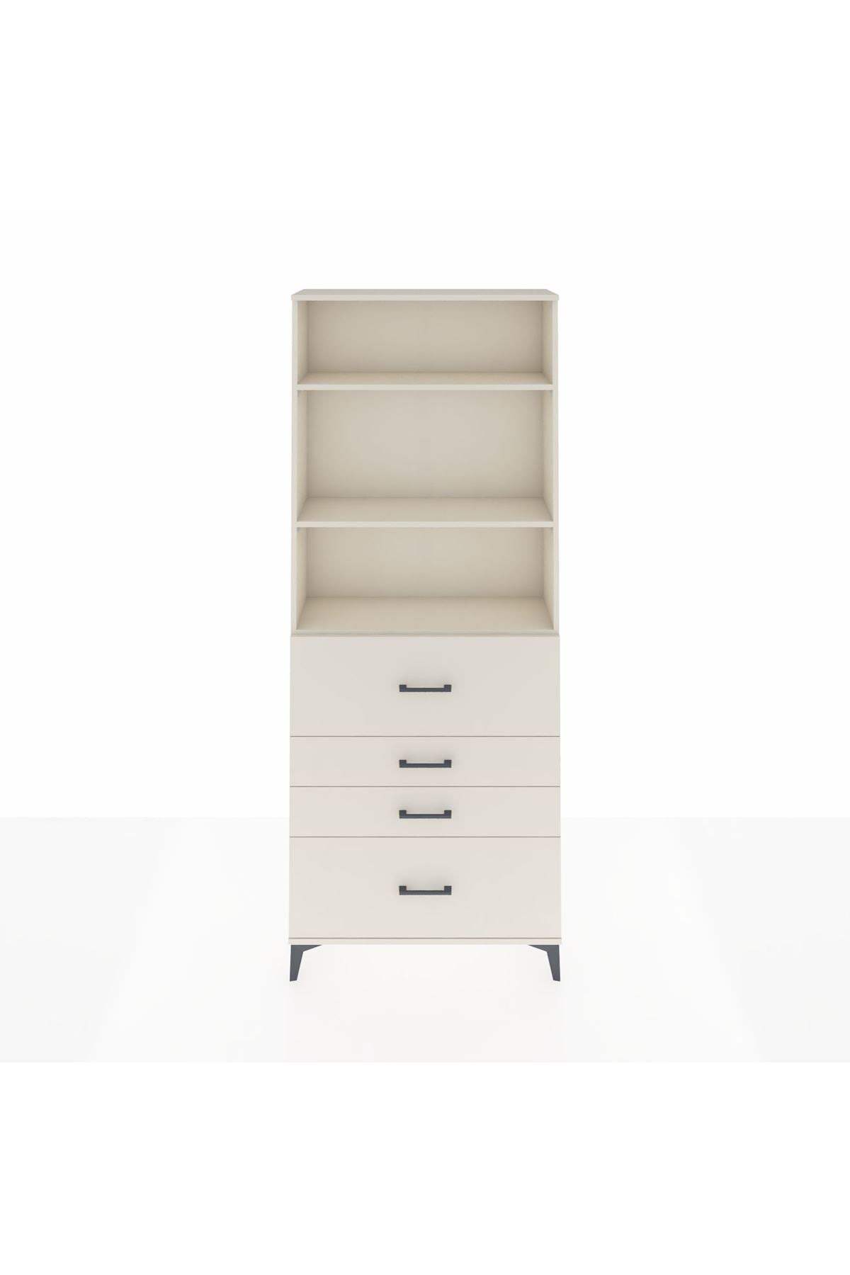 Arges Dolap 3 Raflı 4 Çekmeceli 88x30x221 - S30M138V1A
