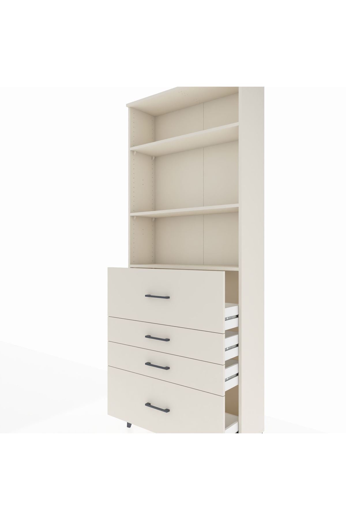 Arges Dolap 3 Raflı 4 Çekmeceli 88x30x221 - S30M138V1A