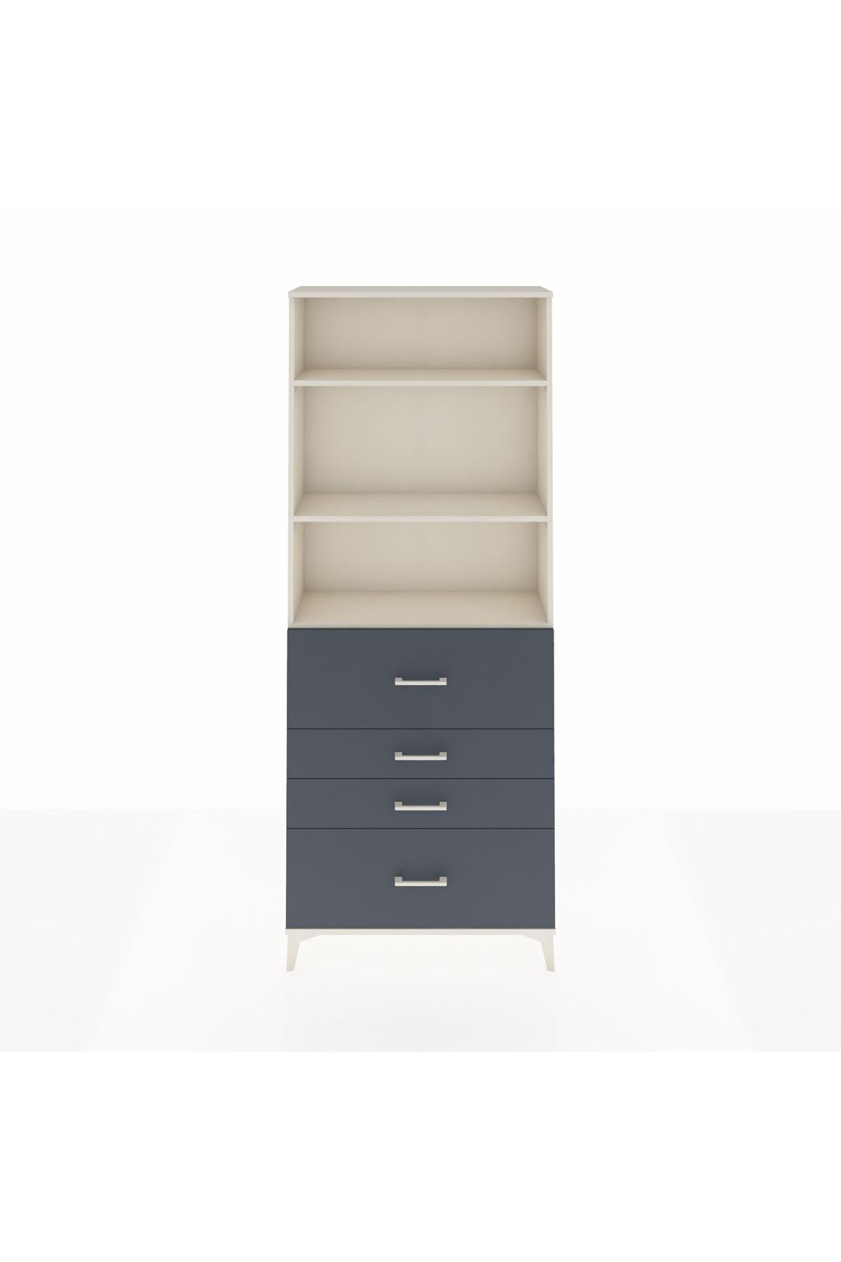 Arges Dolap 3 Raflı 4 Çekmeceli 88x30x221 - S30M138V2A