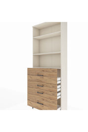Arges Dolap 3 Raflı 4 Çekmeceli 88x30x221 - S30M138V3A