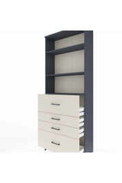 Arges Dolap 3 Raflı 4 Çekmeceli 88x30x221 - S30M138V4A