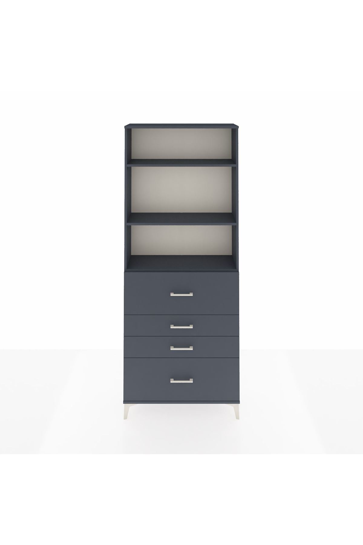 Arges Dolap 3 Raflı 4 Çekmeceli 88x30x221 - S30M138V5A