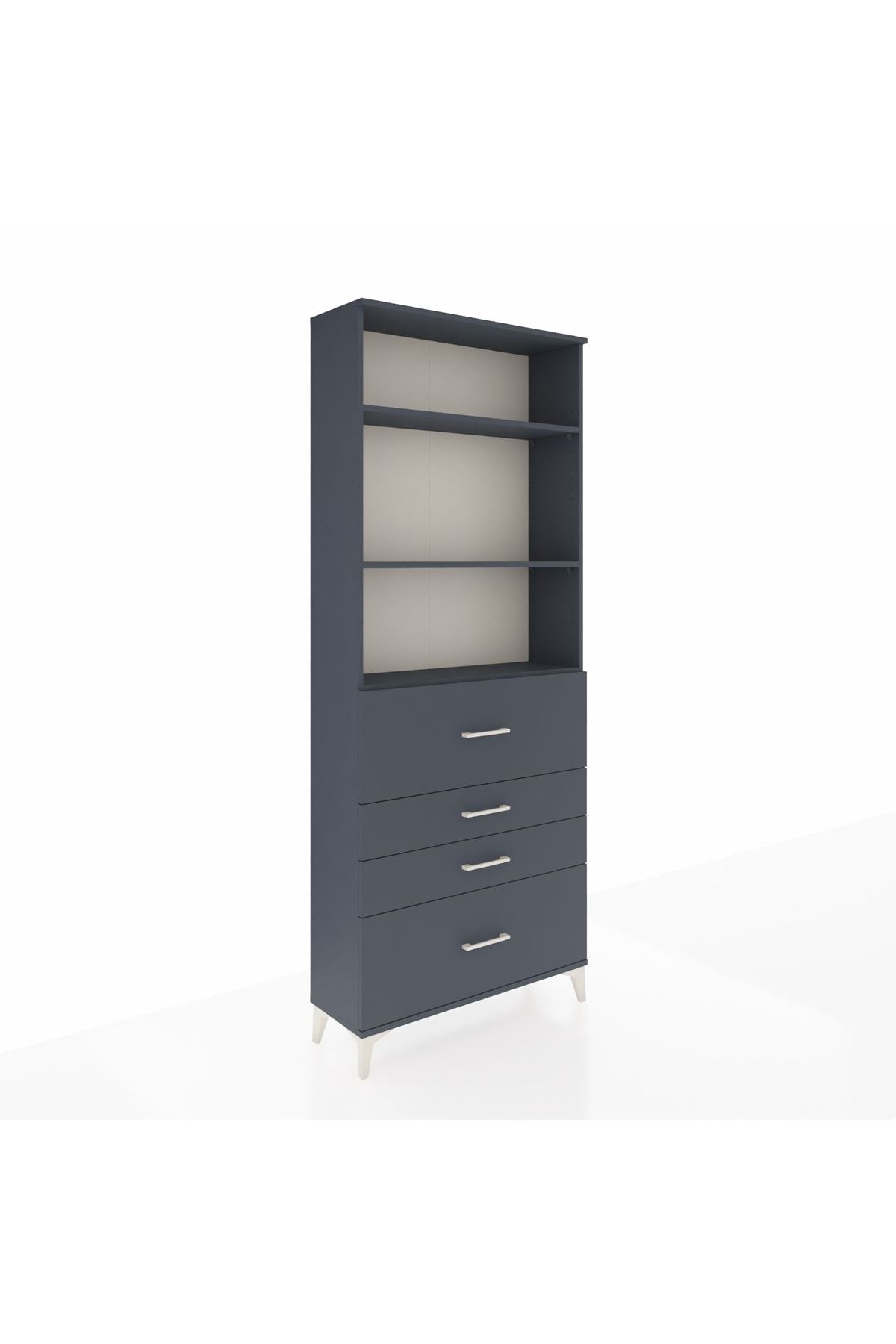 Arges Dolap 3 Raflı 4 Çekmeceli 88x30x221 - S30M138V5A