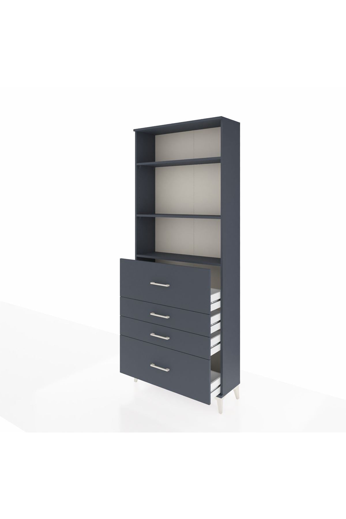 Arges Dolap 3 Raflı 4 Çekmeceli 88x30x221 - S30M138V5A