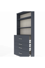 Arges Dolap 3 Raflı 4 Çekmeceli 88x30x221 - S30M138V5A