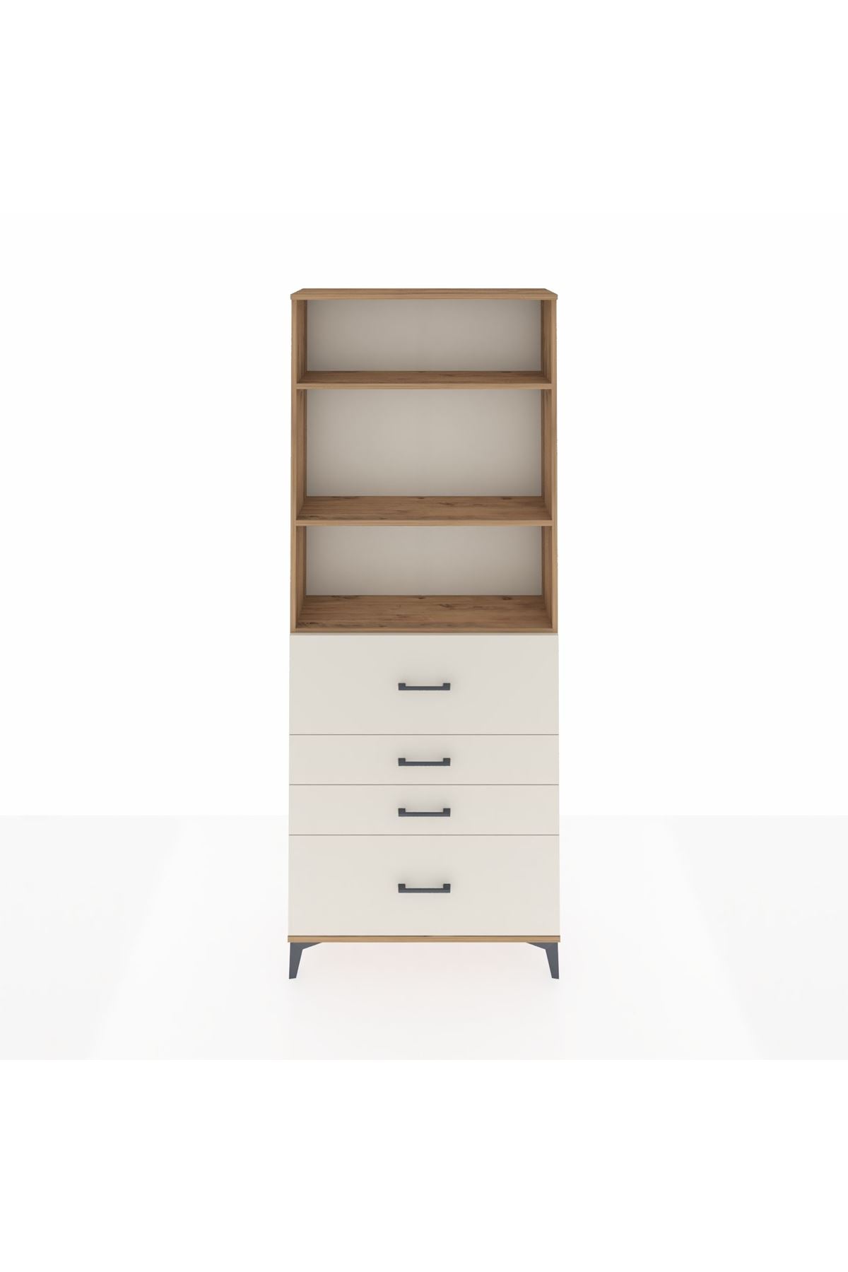 Arges Dolap 3 Raflı 4 Çekmeceli 88x30x221 - S30M138V7A