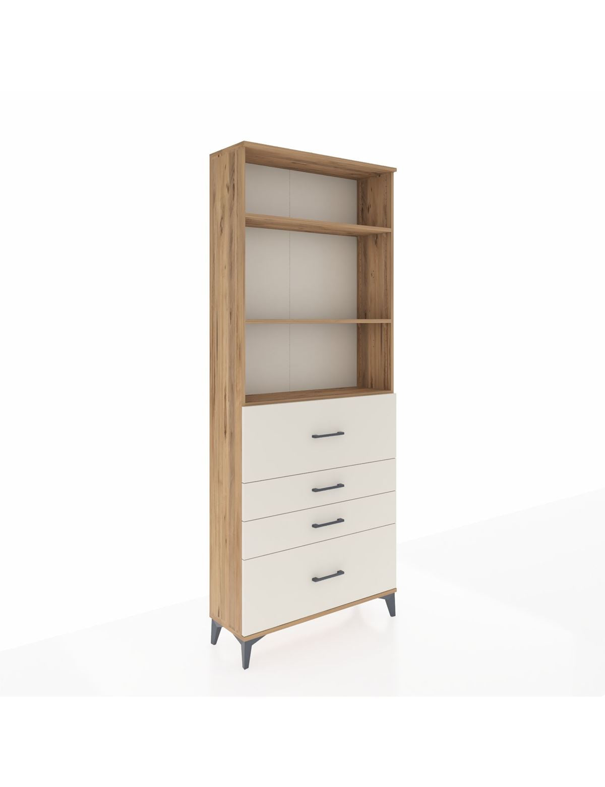 Arges Dolap 3 Raflı 4 Çekmeceli 88x30x221 - S30M138V7A