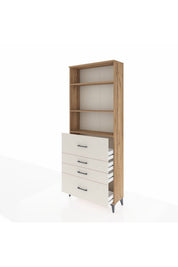 Arges Dolap 3 Raflı 4 Çekmeceli 88x30x221 - S30M138V7A