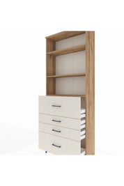 Arges Dolap 3 Raflı 4 Çekmeceli 88x30x221 - S30M138V7A